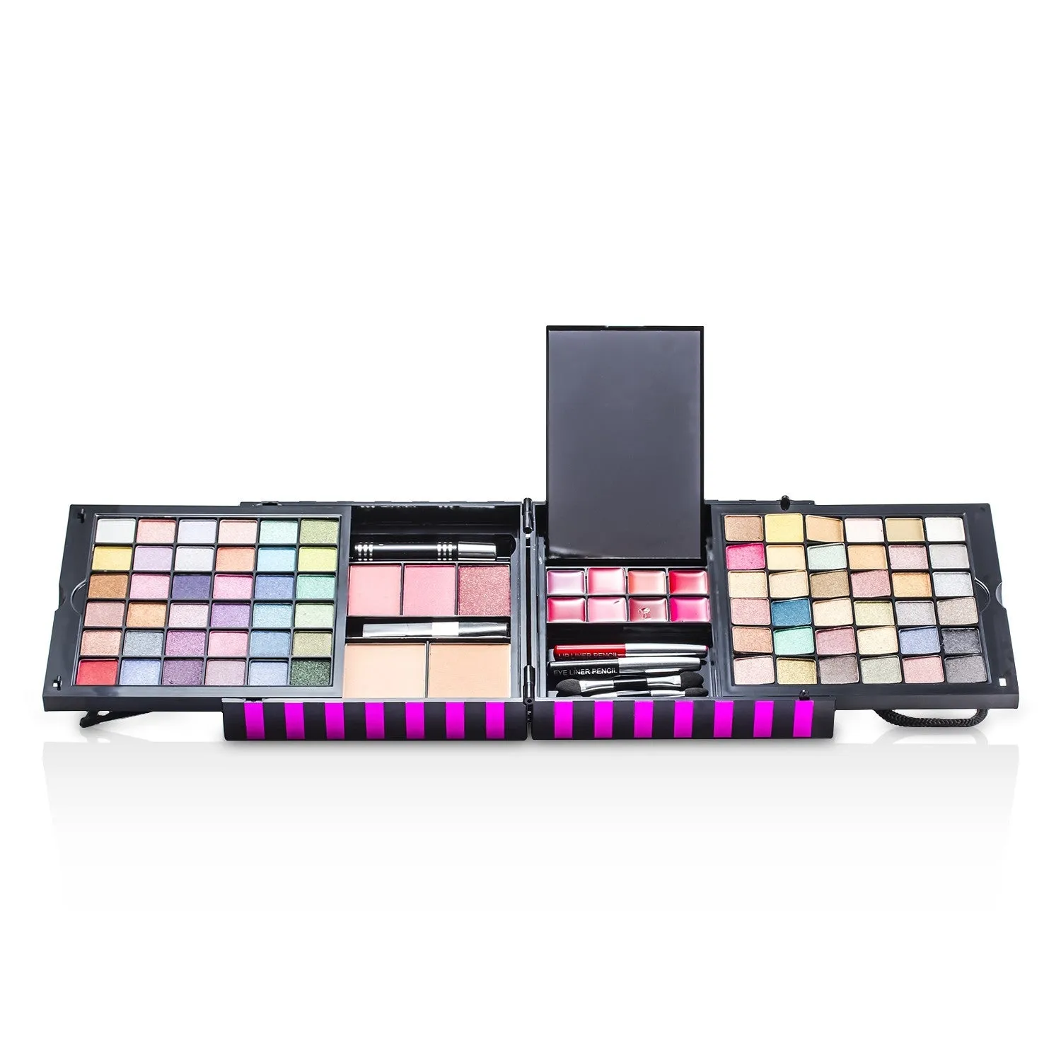 Cameleon MakeUp Kit 398: (72x Eyeshadow. 2x Powder. 3x Blush. 8x Lipgloss. 1x Mini Mascara. 6x Applicator)