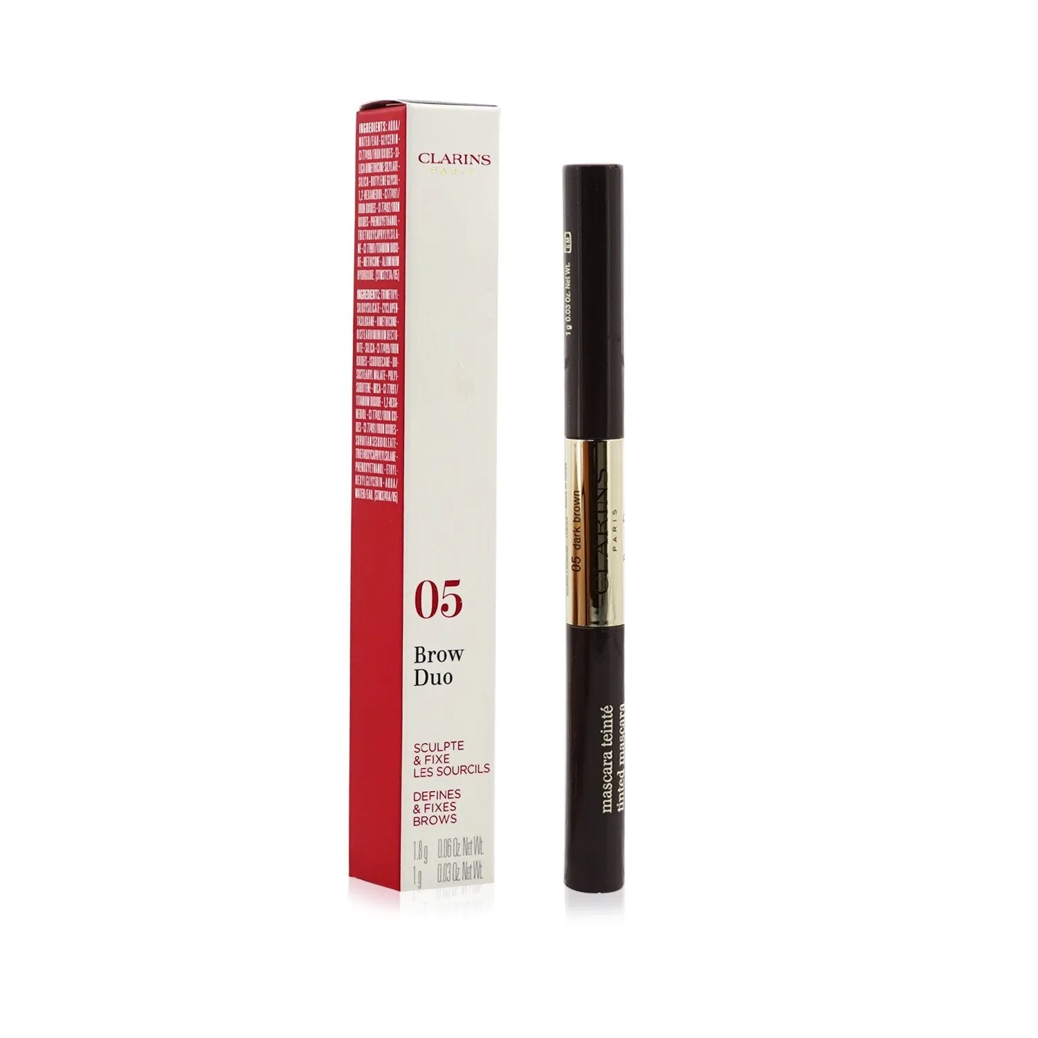 Clarins Brow Duo (1x Brow Pencil. 1x Tinted Mascara) - # 05 Dark Brown  2.8g/0.09oz