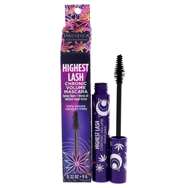 Pacifica Highest Lash Chronic Volume Mascara - Ultra Black by Pacifica for Women - 0.32 oz Mascara