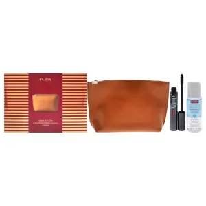 Pupa Milano Vamp! All in One and Two-Phase Make-Up Remover Set by Pupa Milano for Women - 3 Pc 0.30oz Vamp! All in One Mascara - 101 Black. 1.69oz Two-Phase Make-Up Remover. Beauty Bag