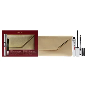 Pupa Milano Vamp! and Multiply Set by Pupa Milano for Women - 3 Pc 0.32oz Vamp! Mascara - 100 Black. 0.03oz Multiplay Eye Pencil - 09 Black. Wallet